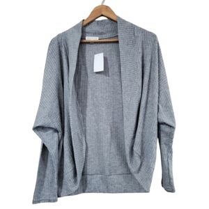 NWT Socialite Open Front Gray Cardigan Size Small
